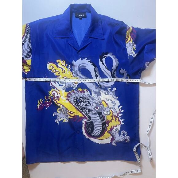 JAWS Dragon Tattoo Shirt Tokyo Drift Style 90s Y2K Post Malone Vibes Men’s L - Picture 4 of 7